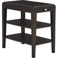 Silentwood Espresso Chairside Table
