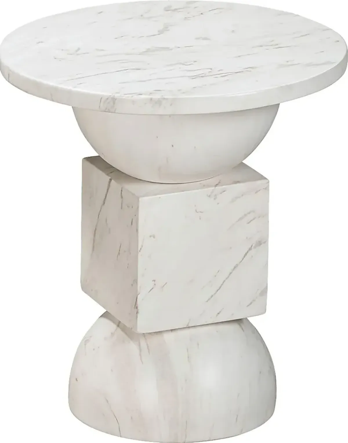 Vercliff White End Table