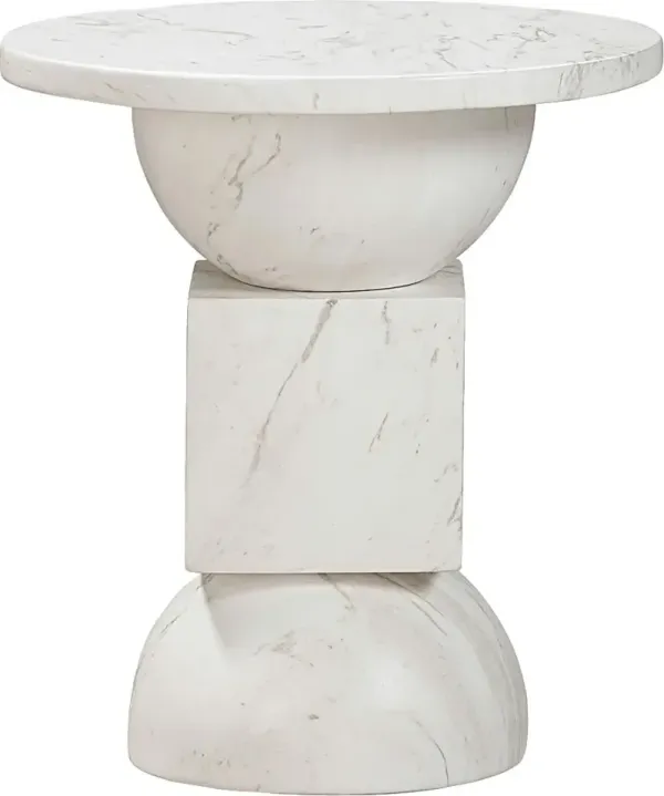 Vercliff White End Table