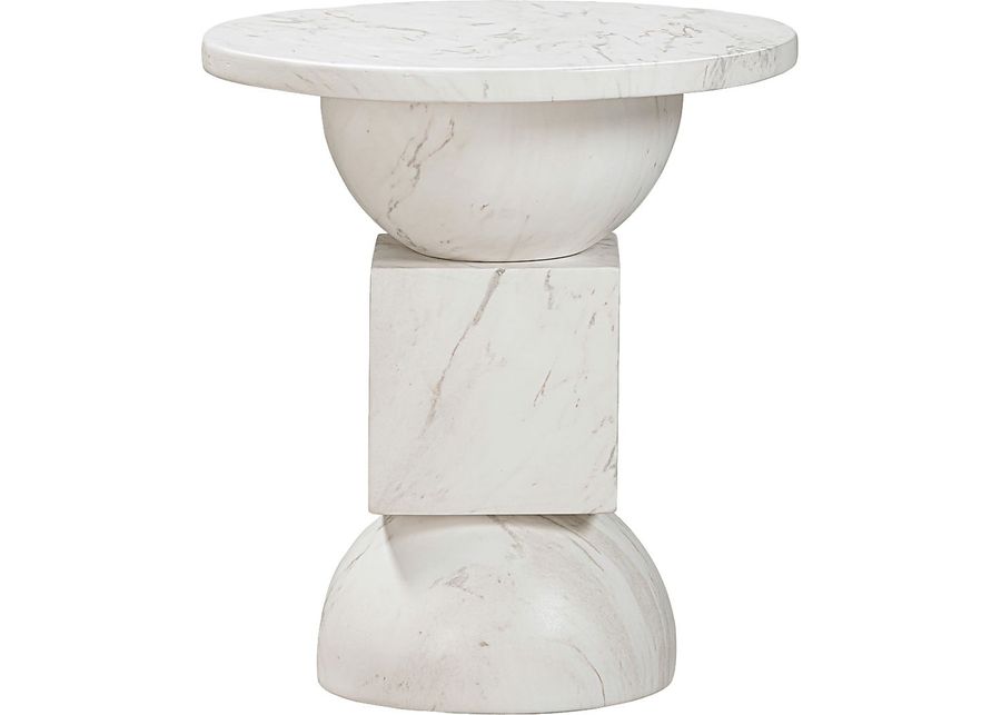 Vercliff White End Table