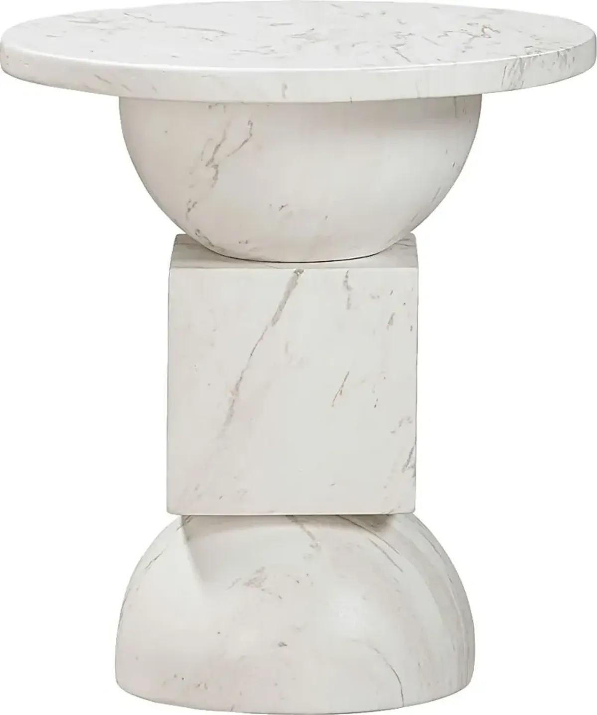 Vercliff White End Table