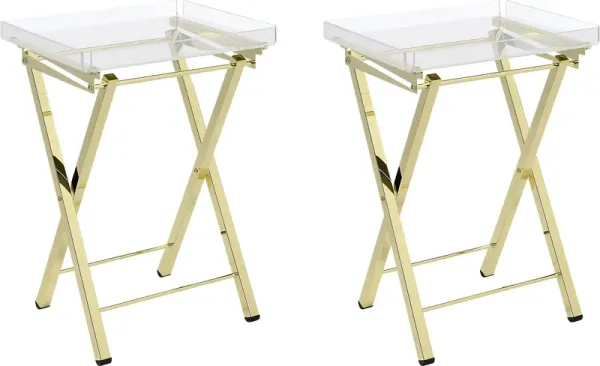 Paeoni Gold End Table, Set of 2