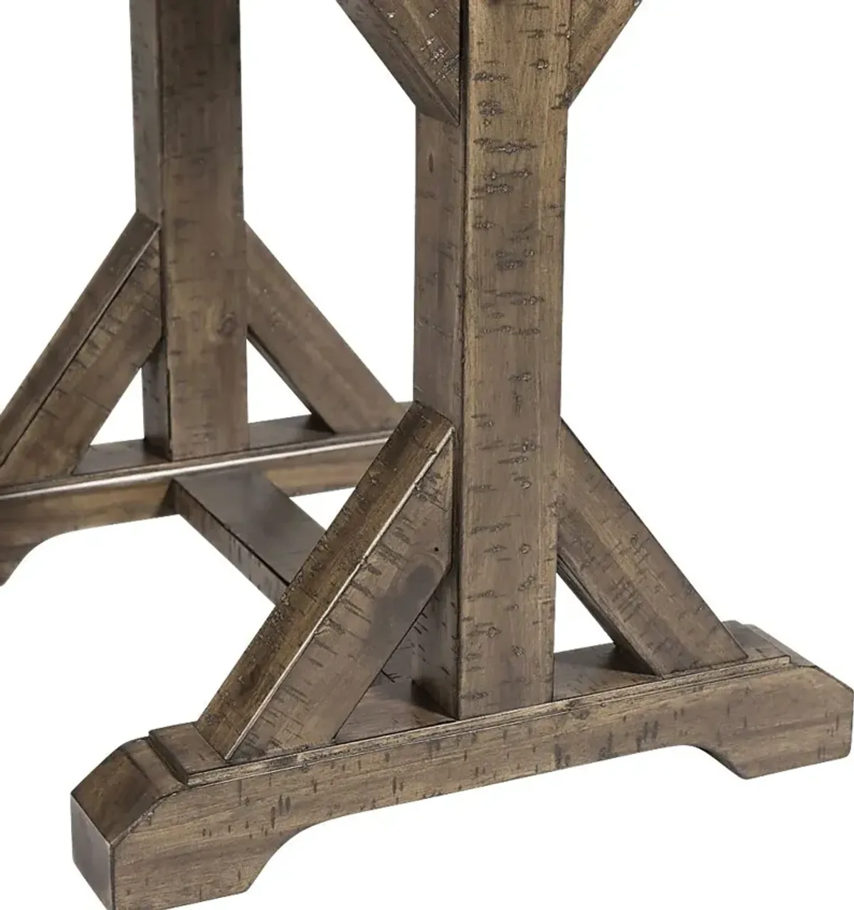 Pixystem Walnut Trestle End Table