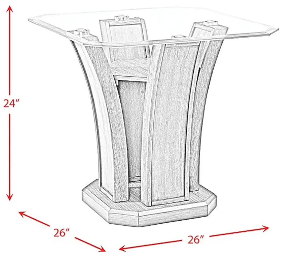 Elvish Gray End Table