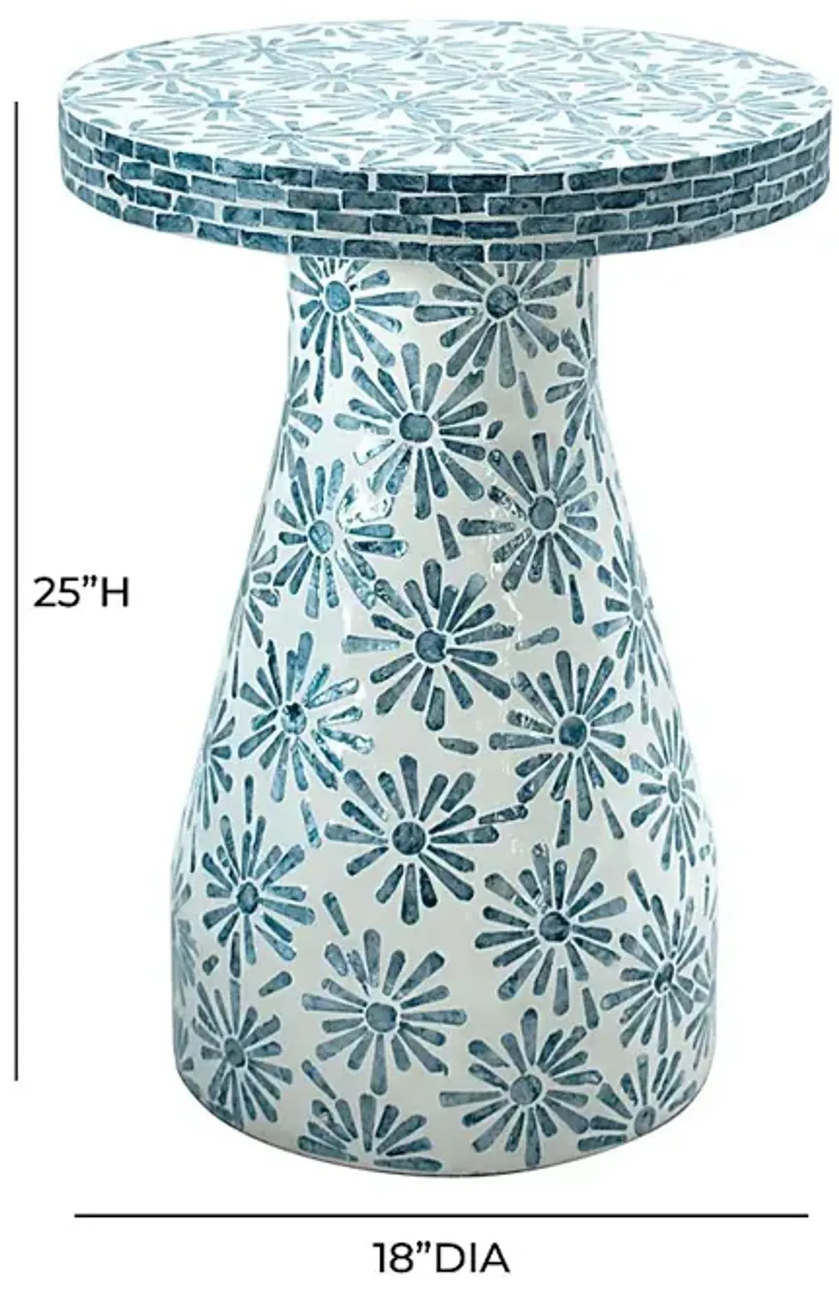Chanticlar Blue End Table