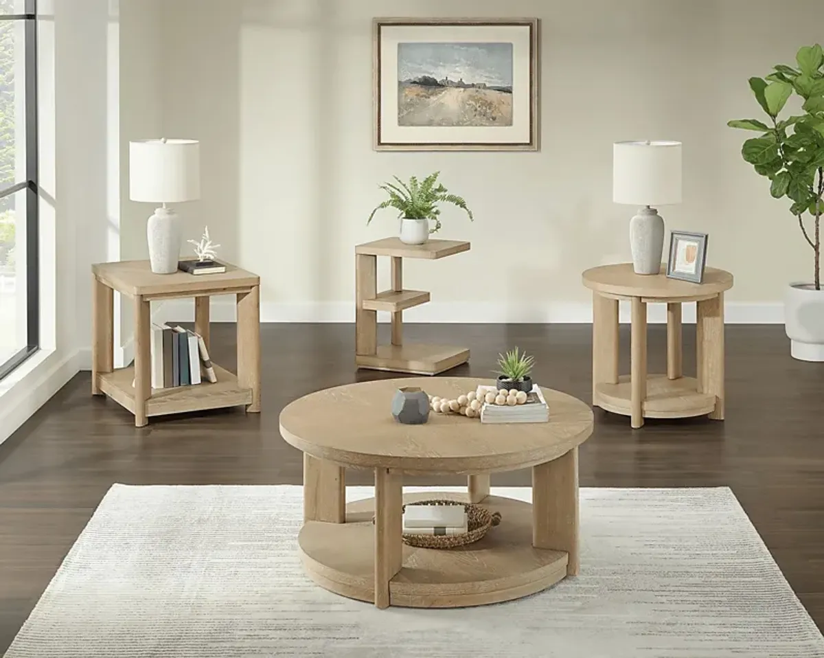 Hasia Beige End Table