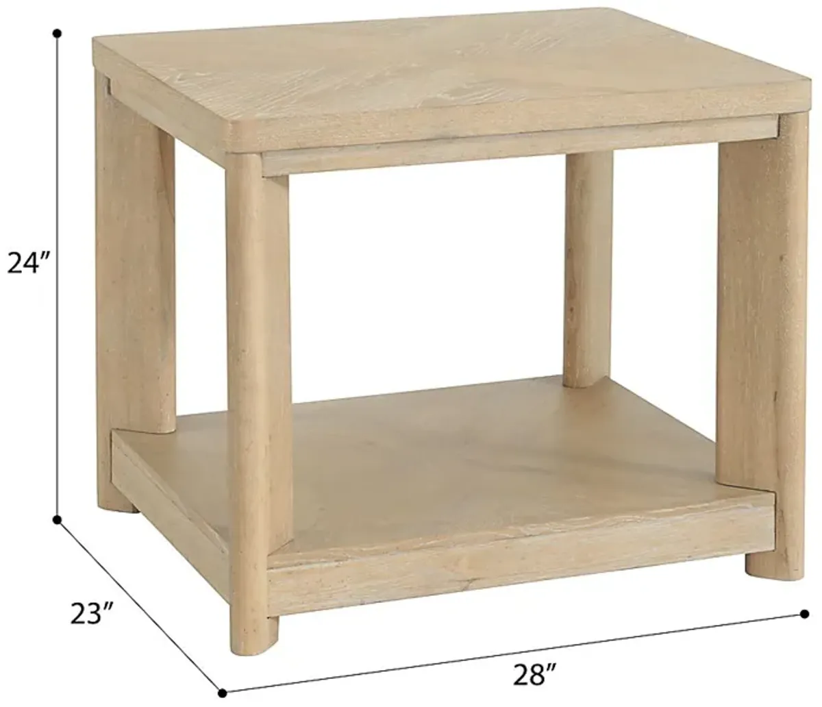 Hasia Beige End Table