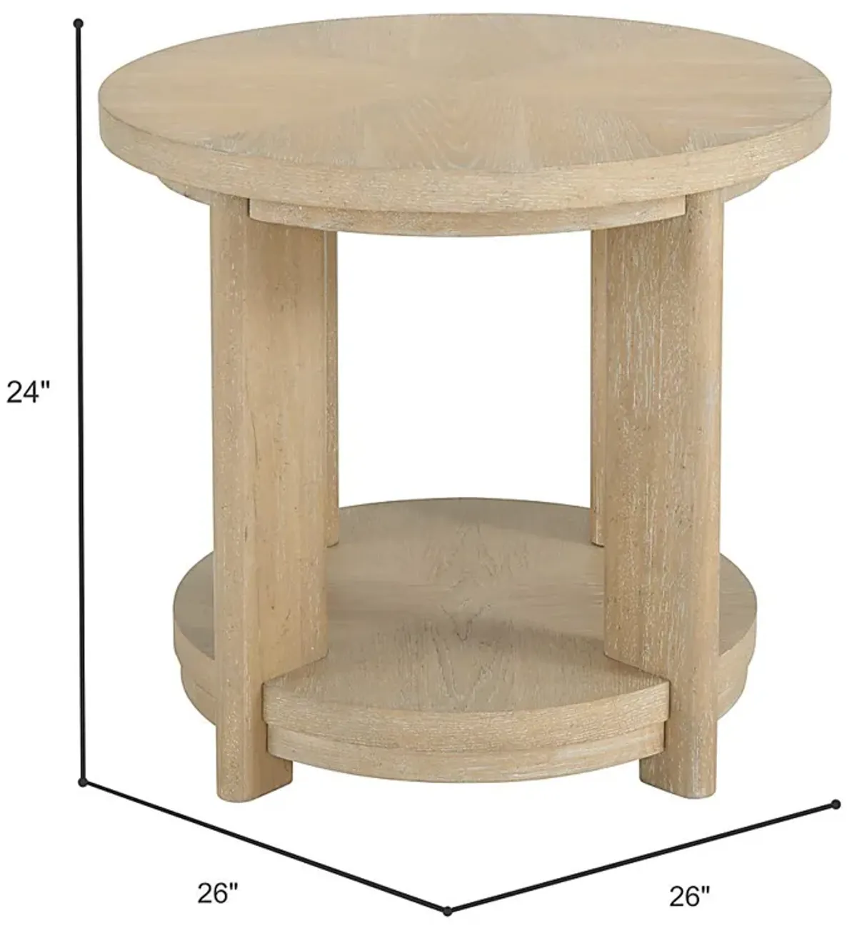 Hasia Beige Accent Table