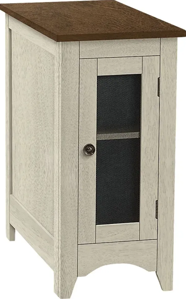 Serin White End Table