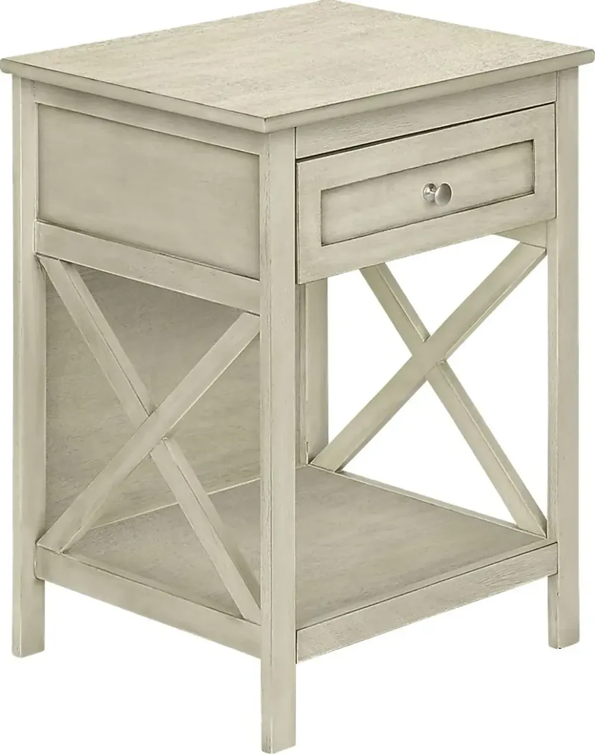 Therra White End Table
