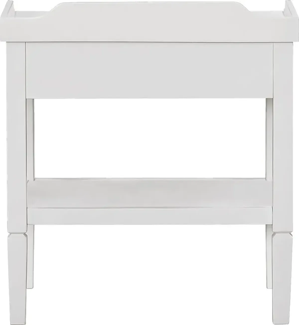 Alnis White End Table