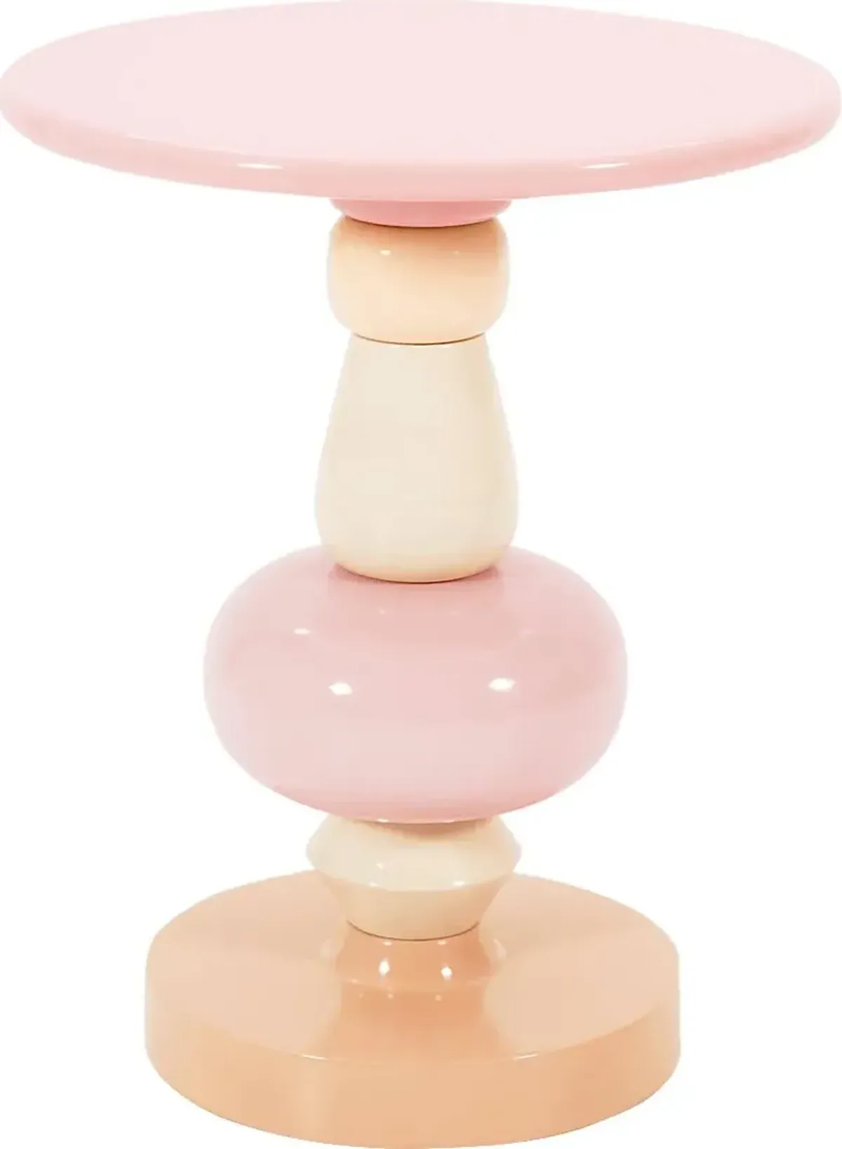 Manomet Pink and Orange End Table