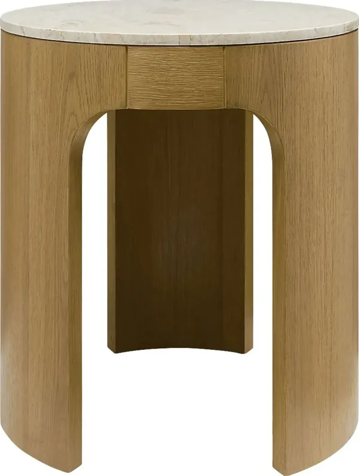 Tuslen White/Brown End Table