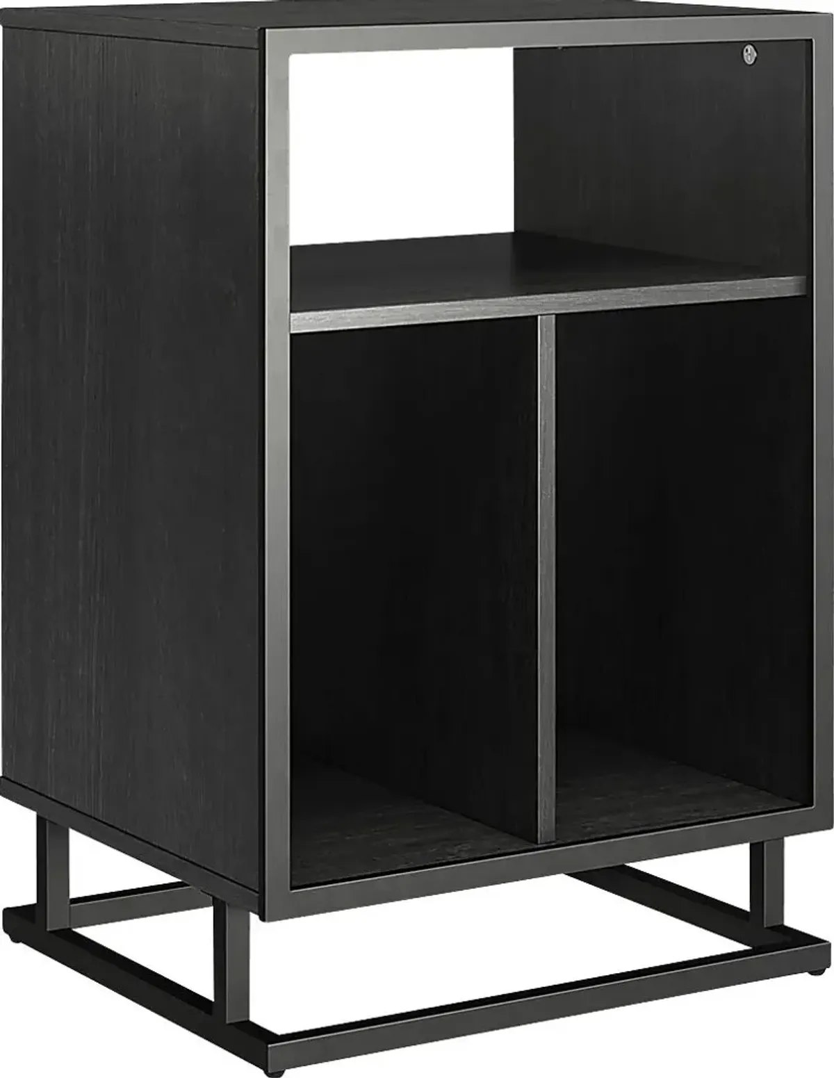 Nassi Black Storage End Table