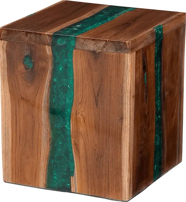 Pearlstone Brown Square End Table