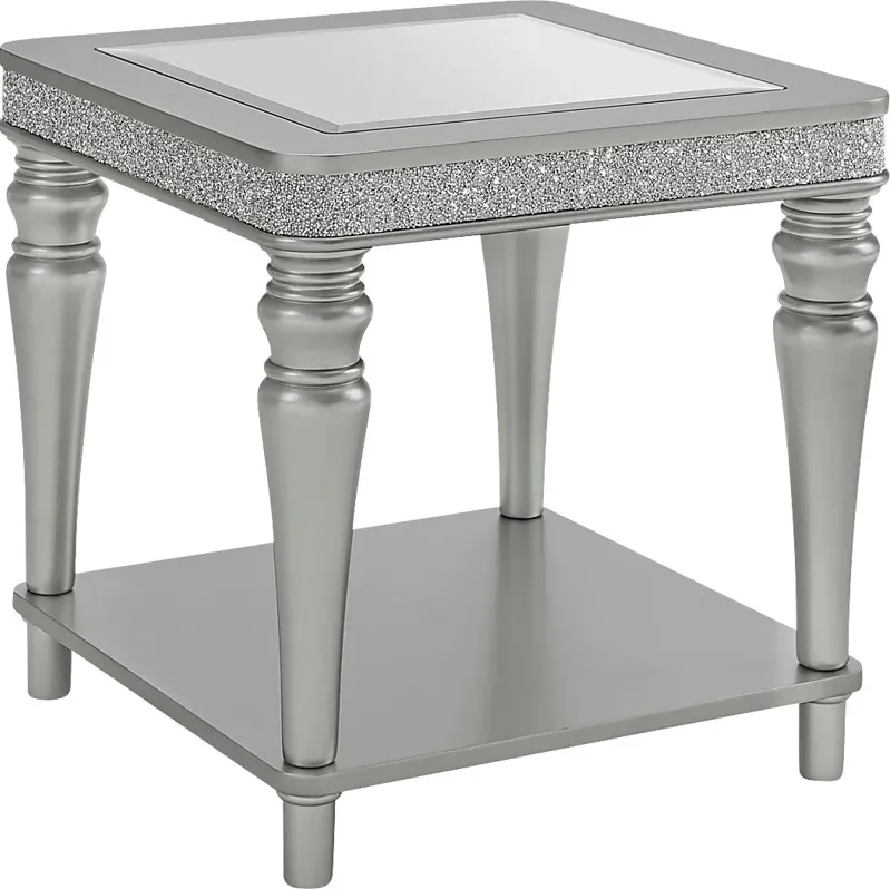 Erato Silver End Table