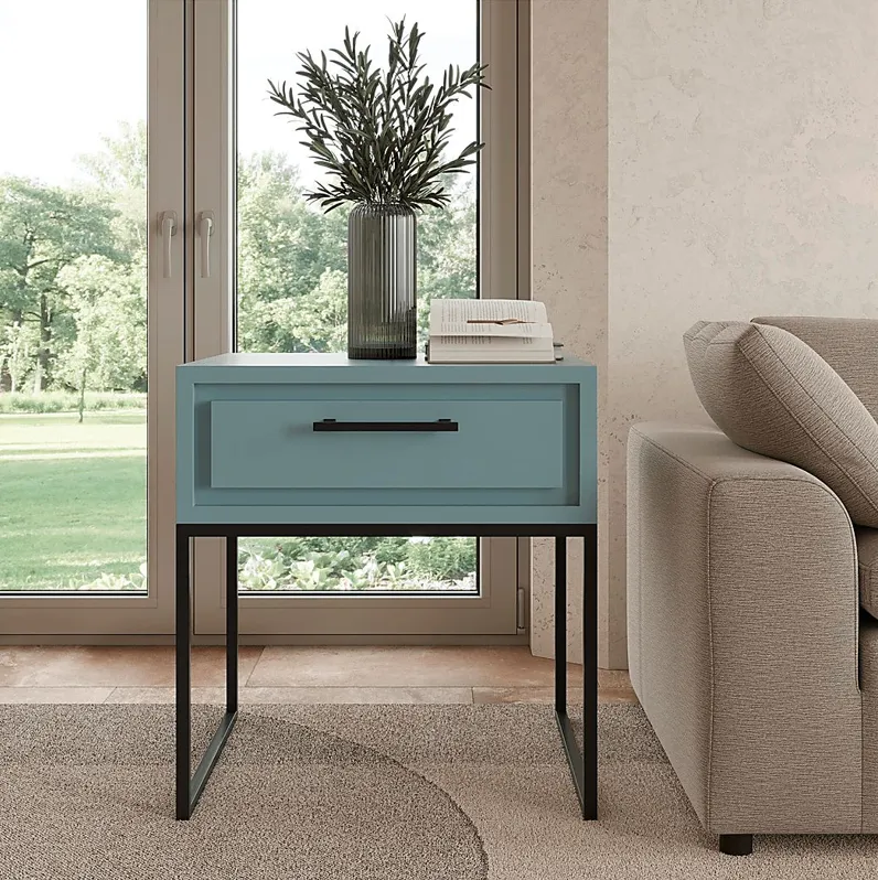 Affton Blue End Table