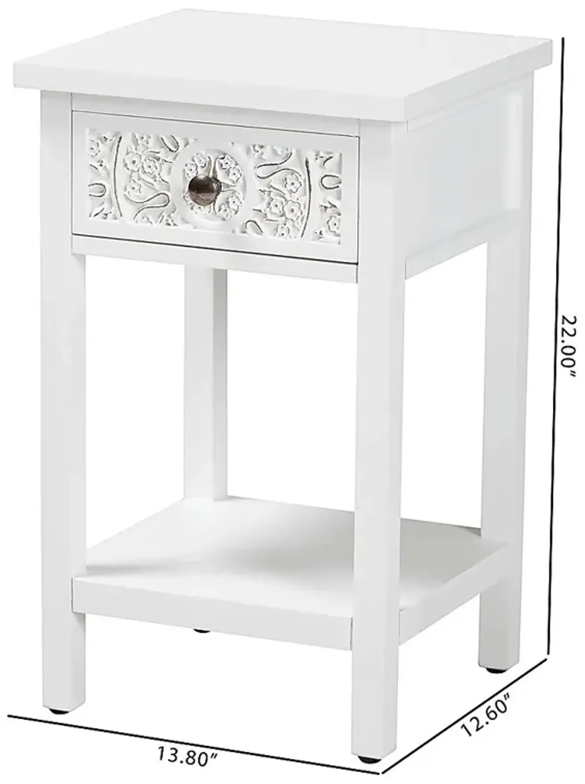 Oxenrider White End Table