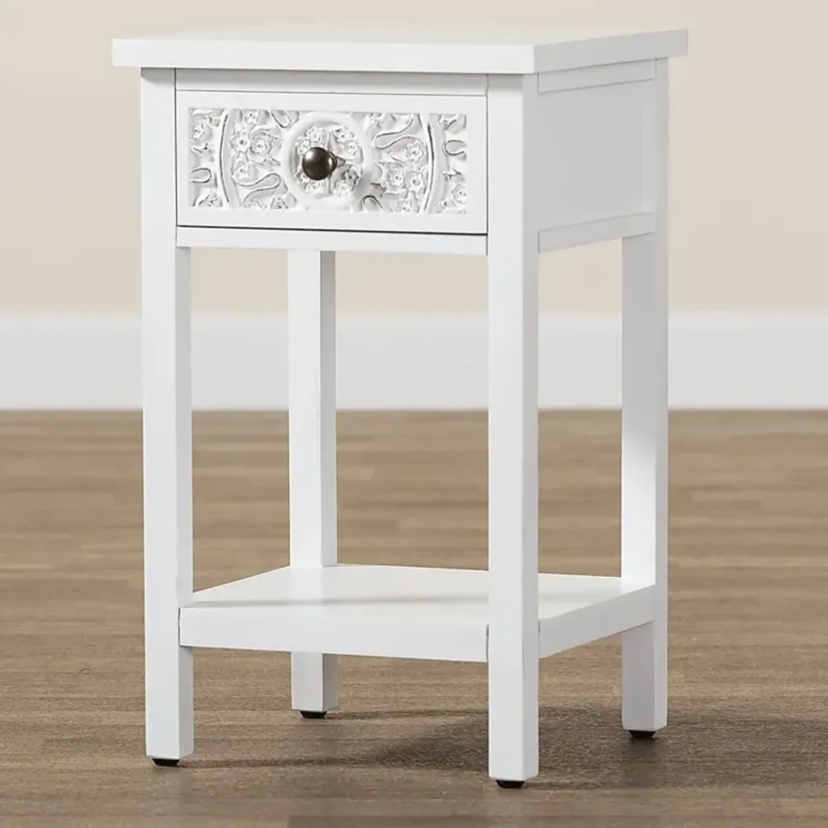 Oxenrider White End Table