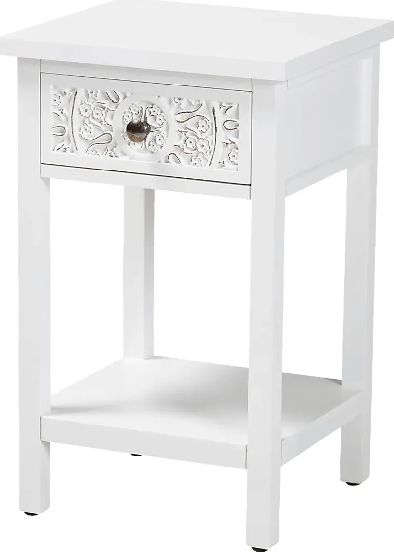 Oxenrider White End Table