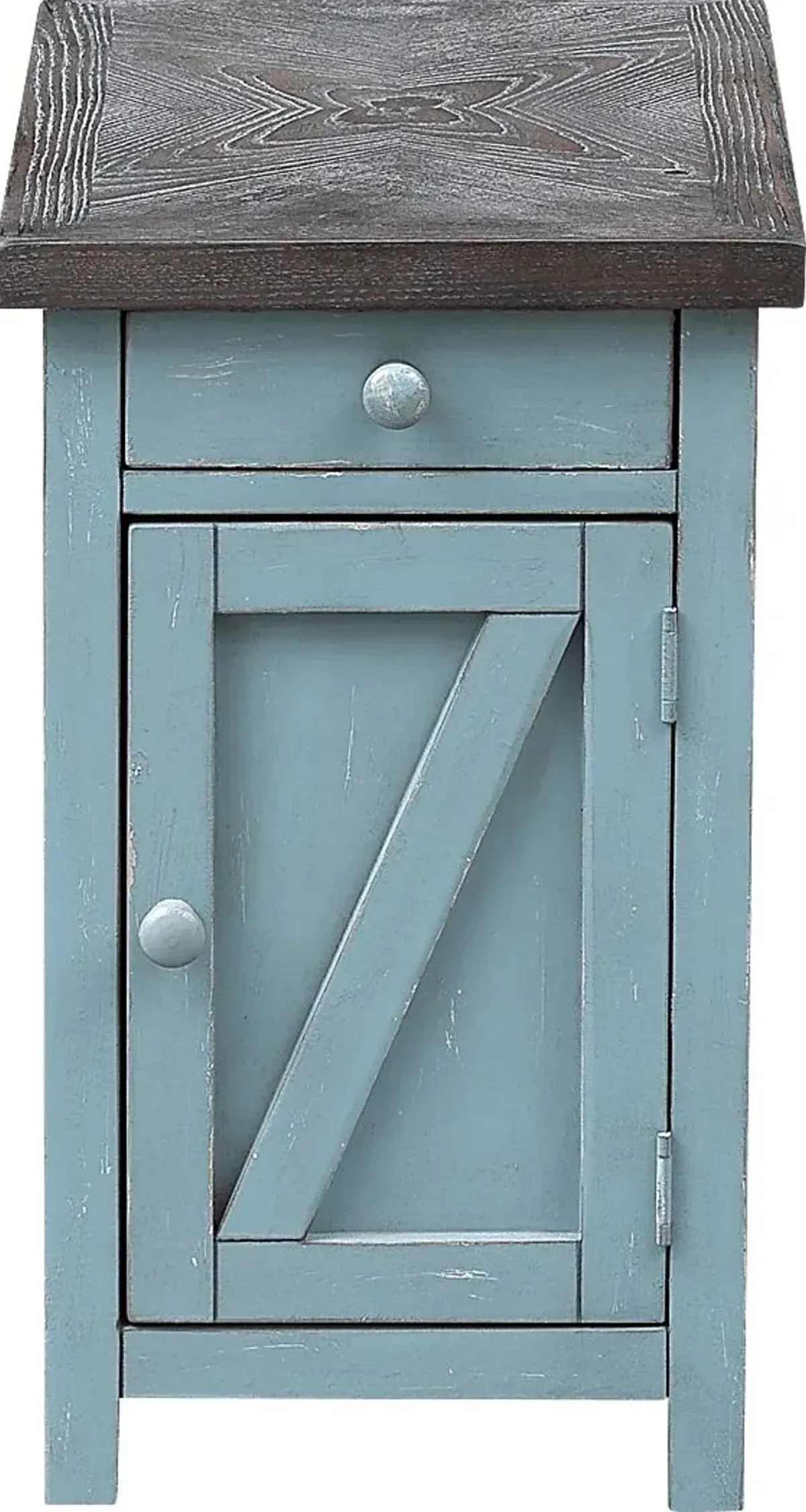 Grantland Blue Chairside Cabinet