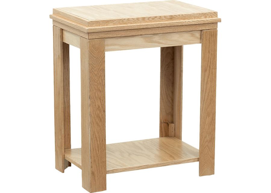 Mascen Natural Chairside Table