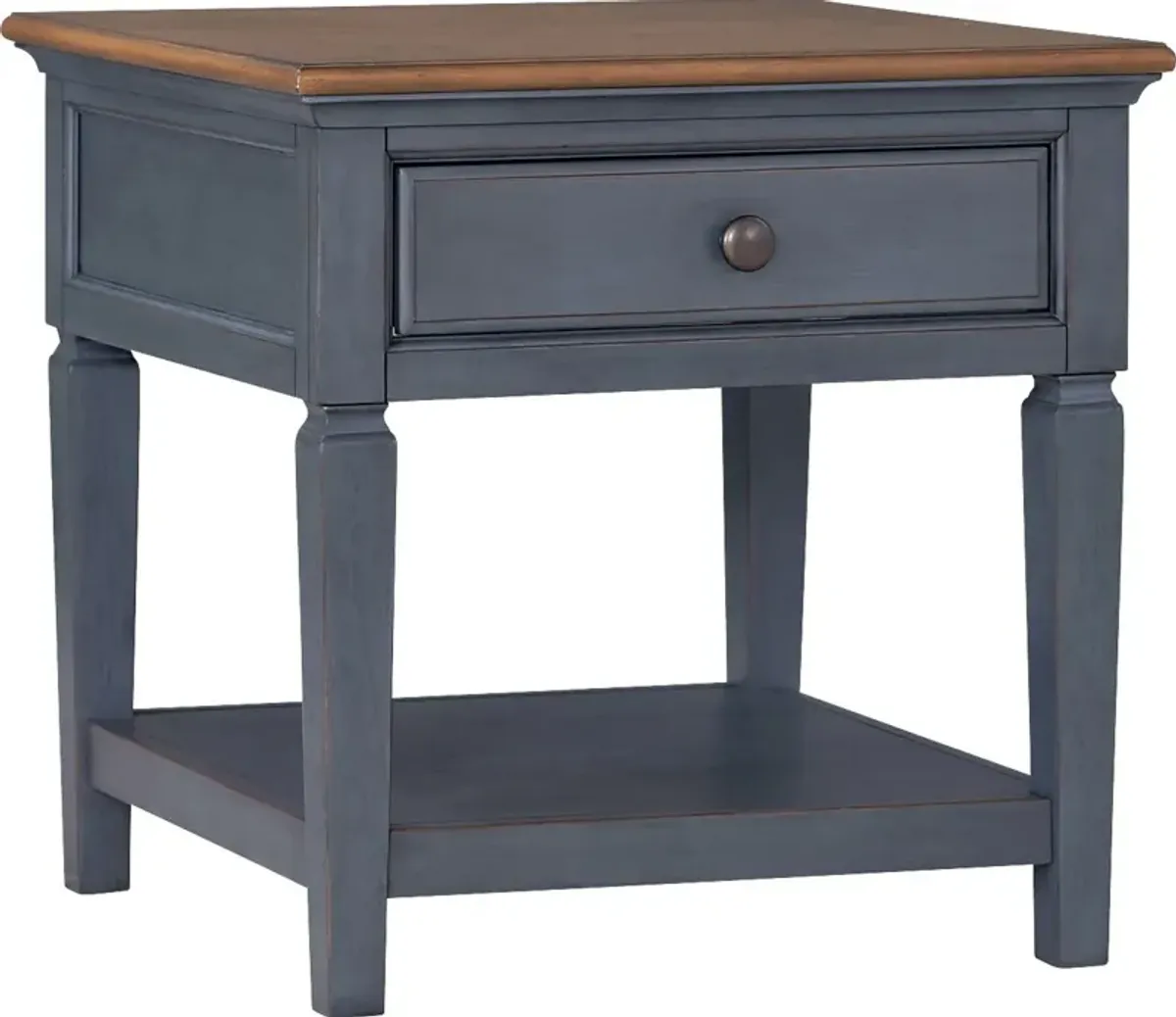 Amoyr Blue End Table