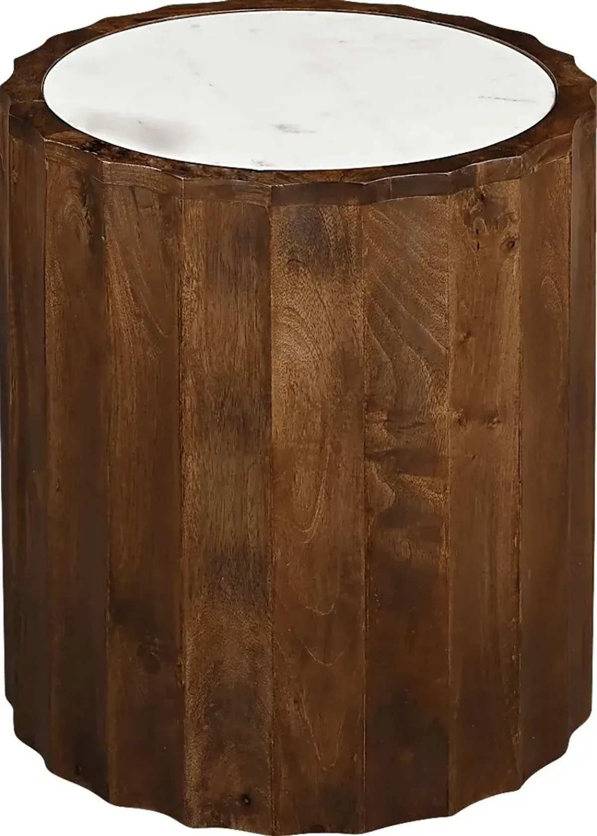 Stinsonville White End Table