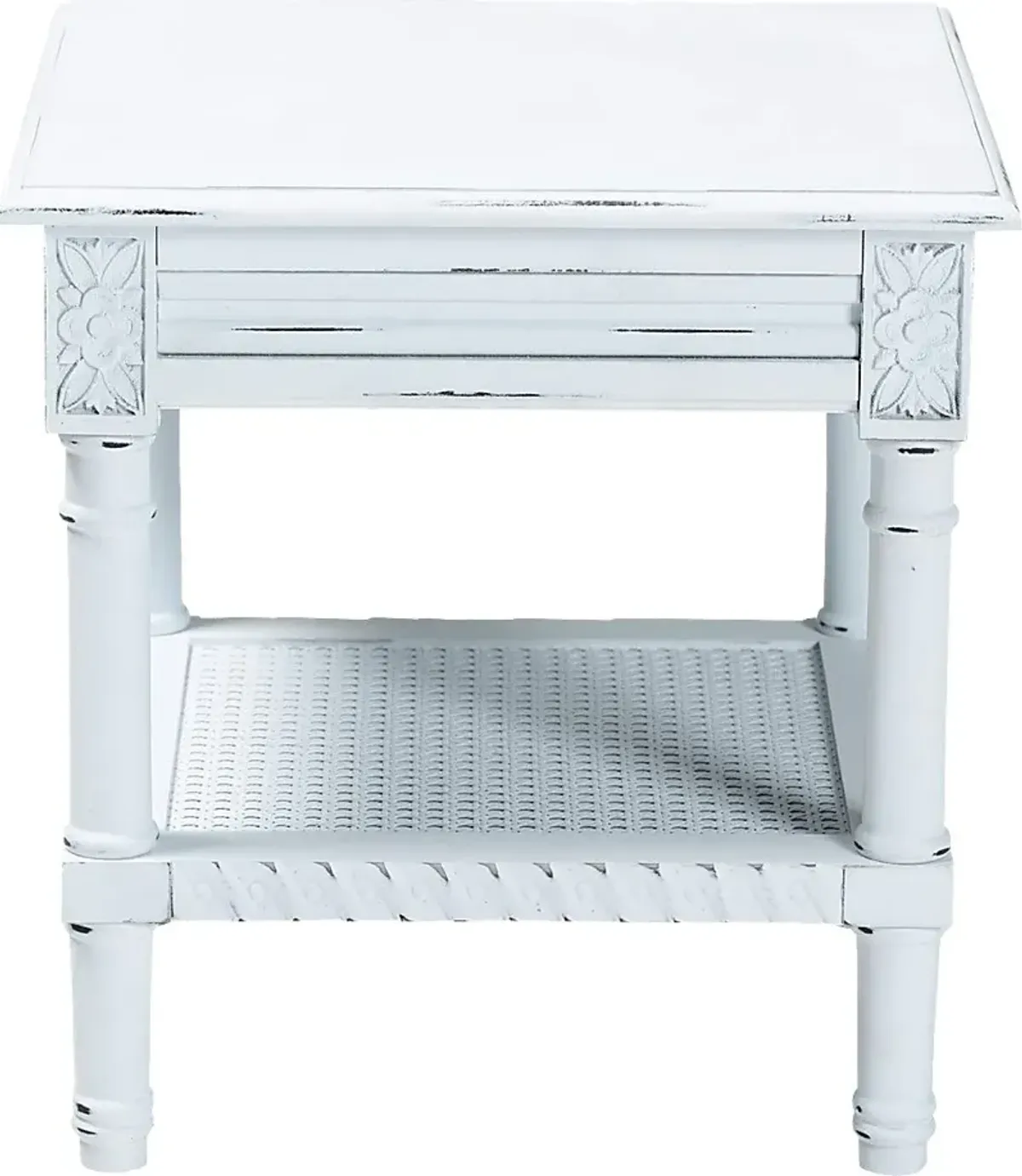 Capstany White End Table