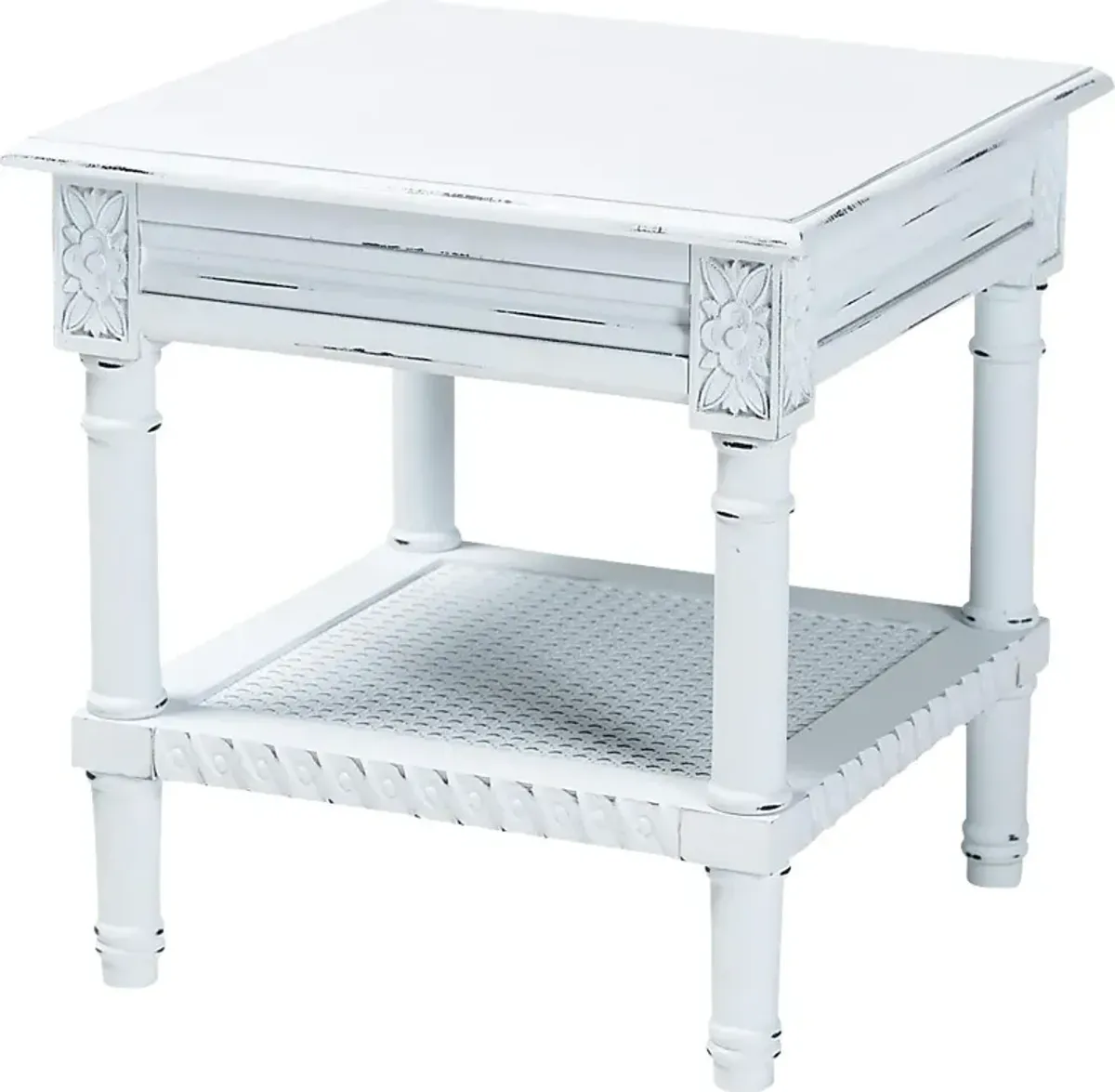 Capstany White End Table