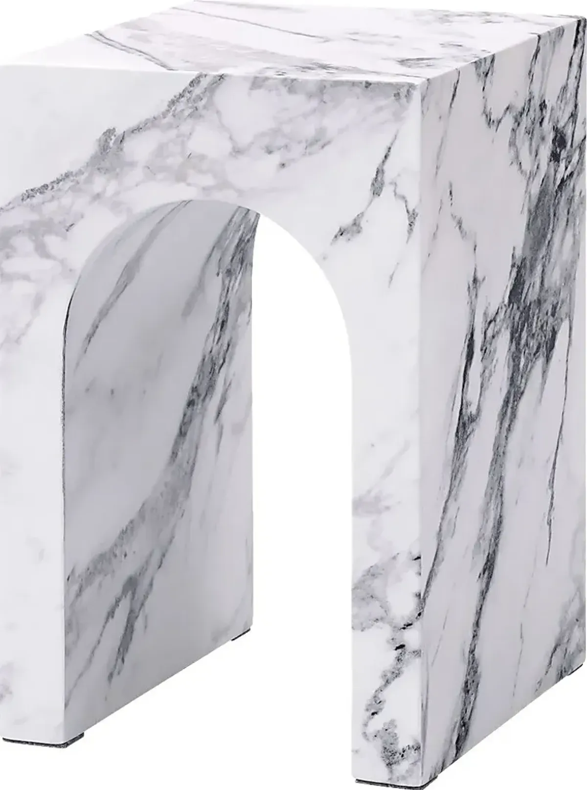 Dagama V White End Table