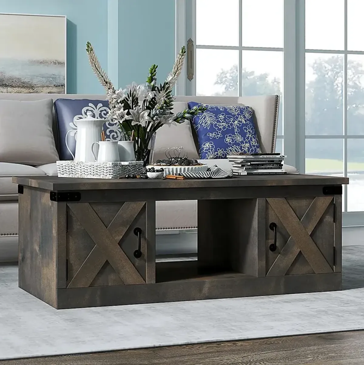 Wapegue Dark Brown Coffee Table