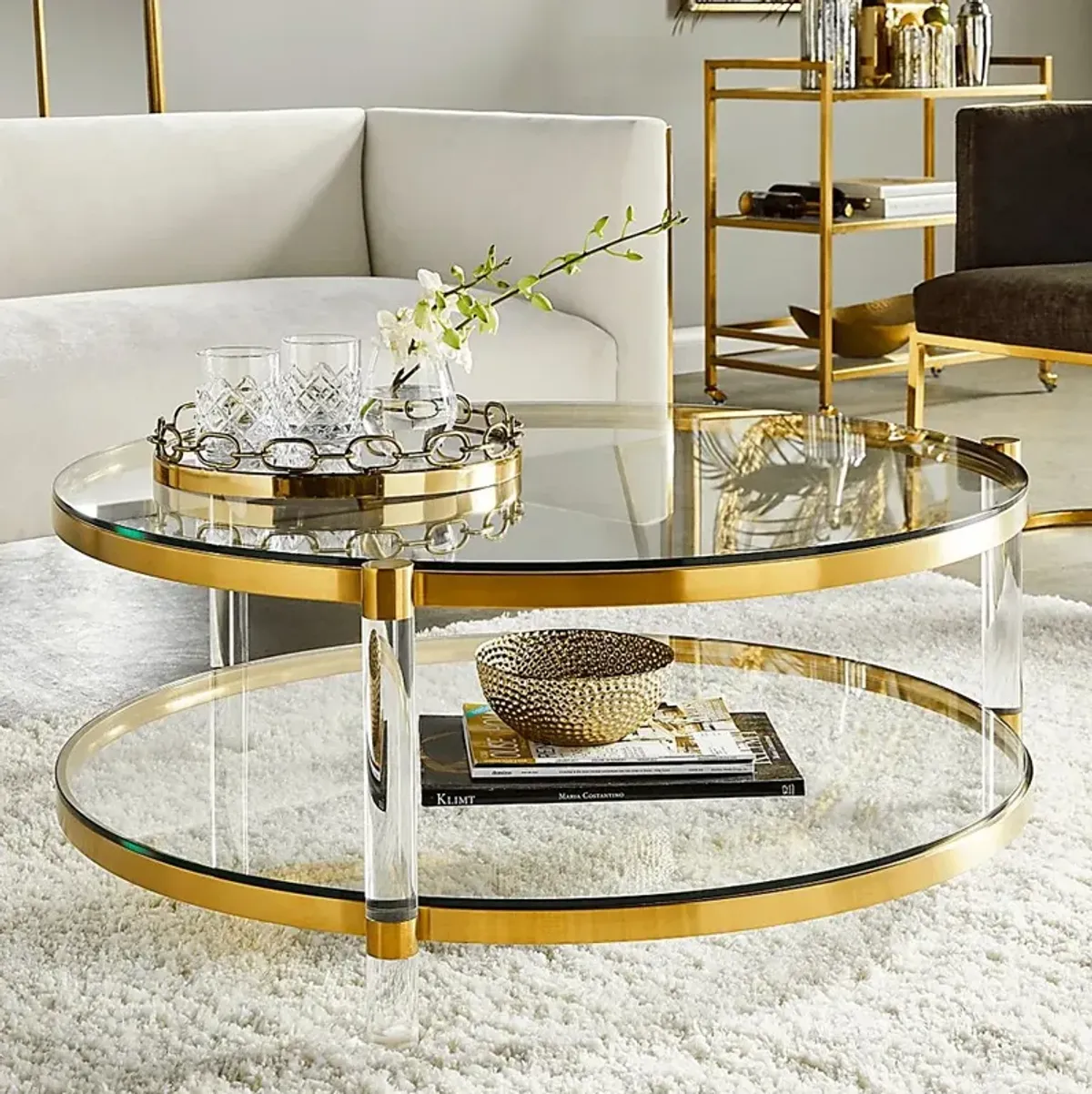 Baronay Gold Cocktail Table