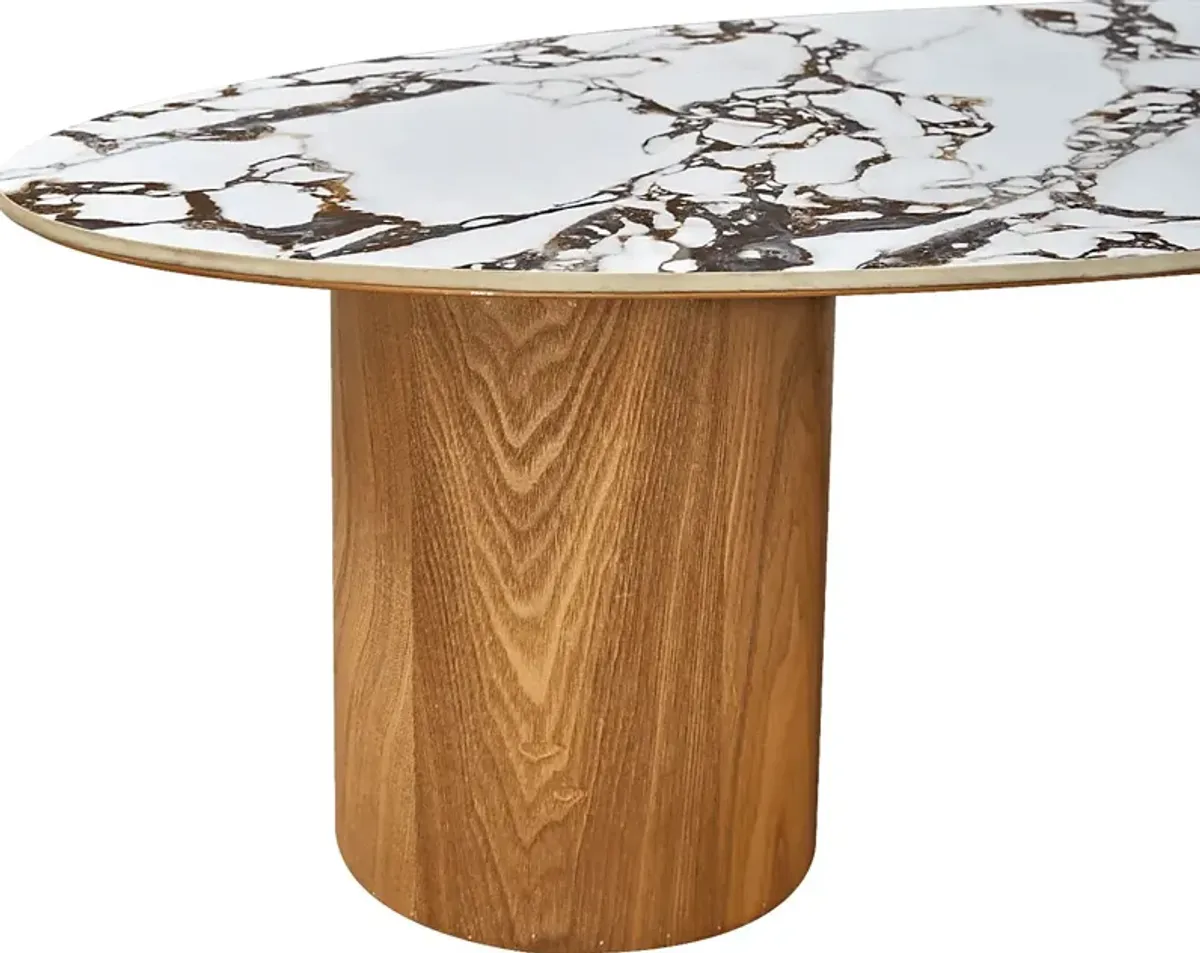 Chaytor White Marble Cocktail Table