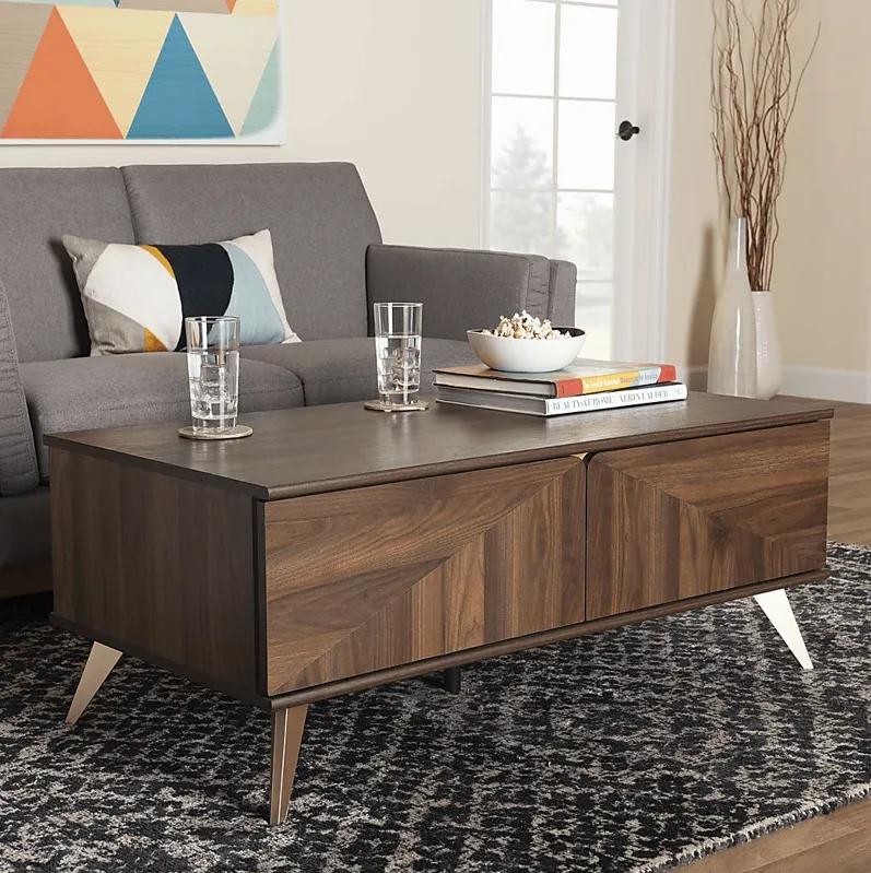 Riedesel Brown Cocktail Table