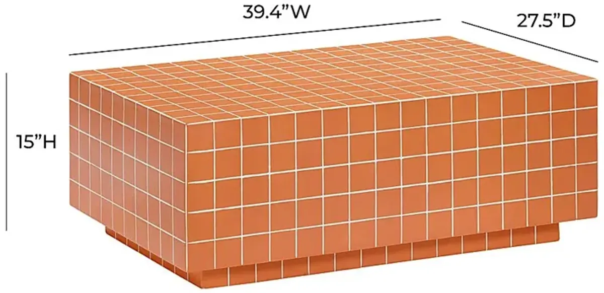 Ermantrude Orange Cocktail Table