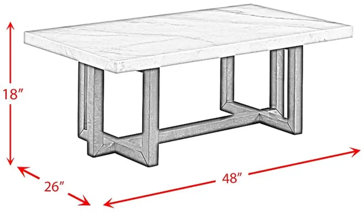 Dewhoney White Cocktail Table