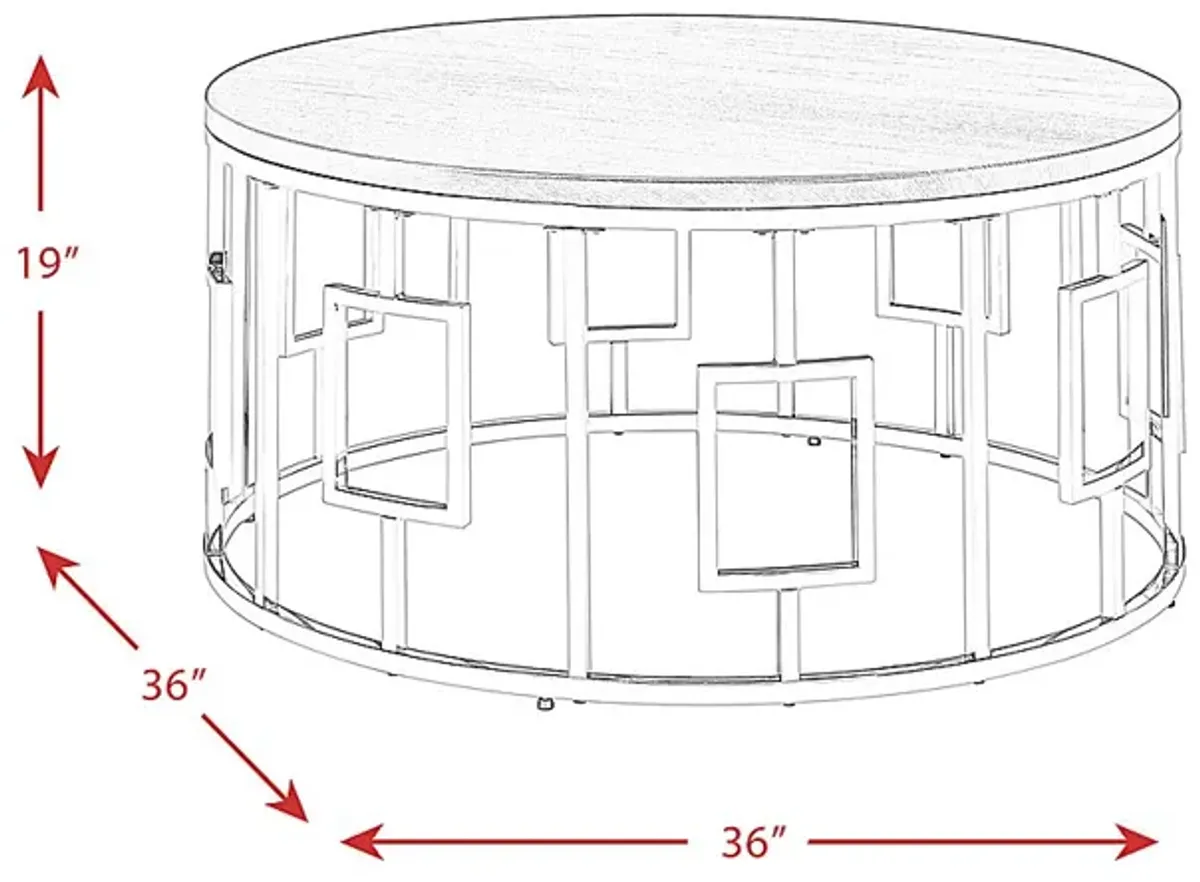 Dinoscape Black Cocktail Table