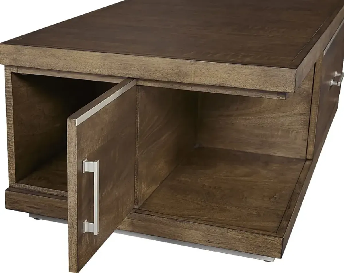 Ledura Brown Cocktail Table