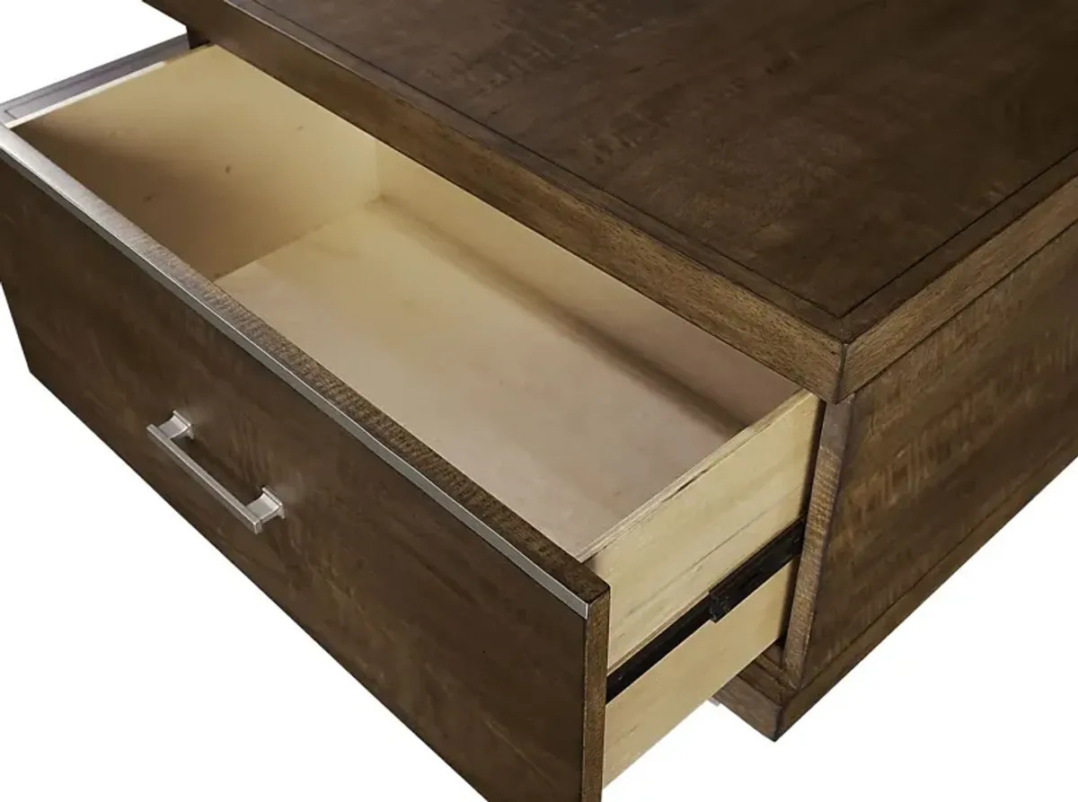 Ledura Brown Cocktail Table