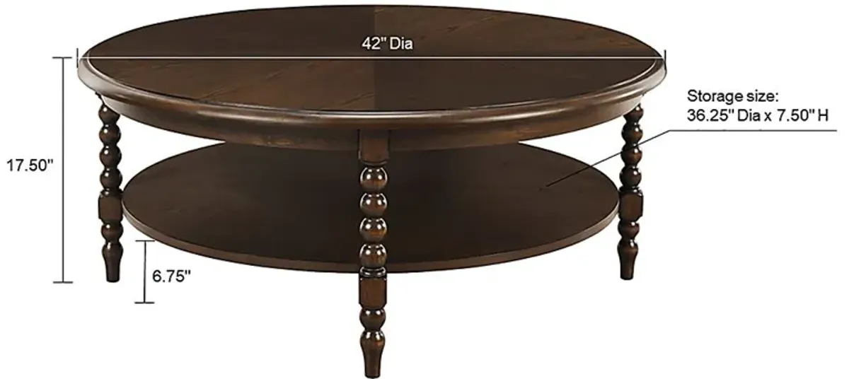 Julianas Brown Cocktail Table