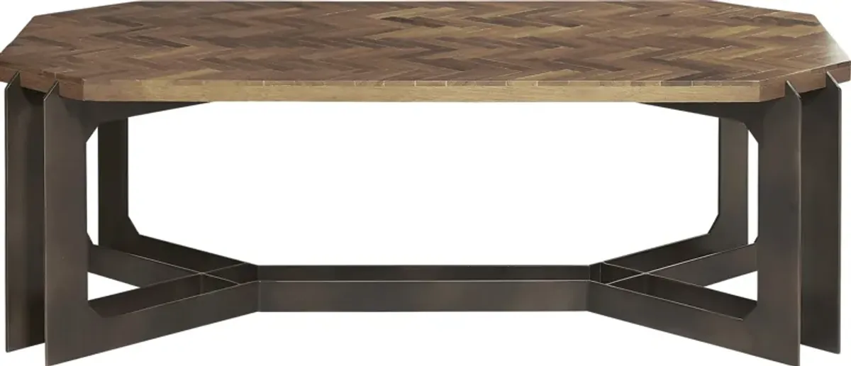 Crowwheels Brown Cocktail Table