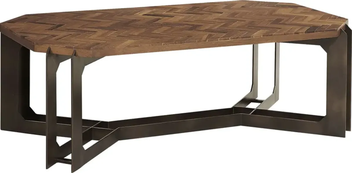 Crowwheels Brown Cocktail Table