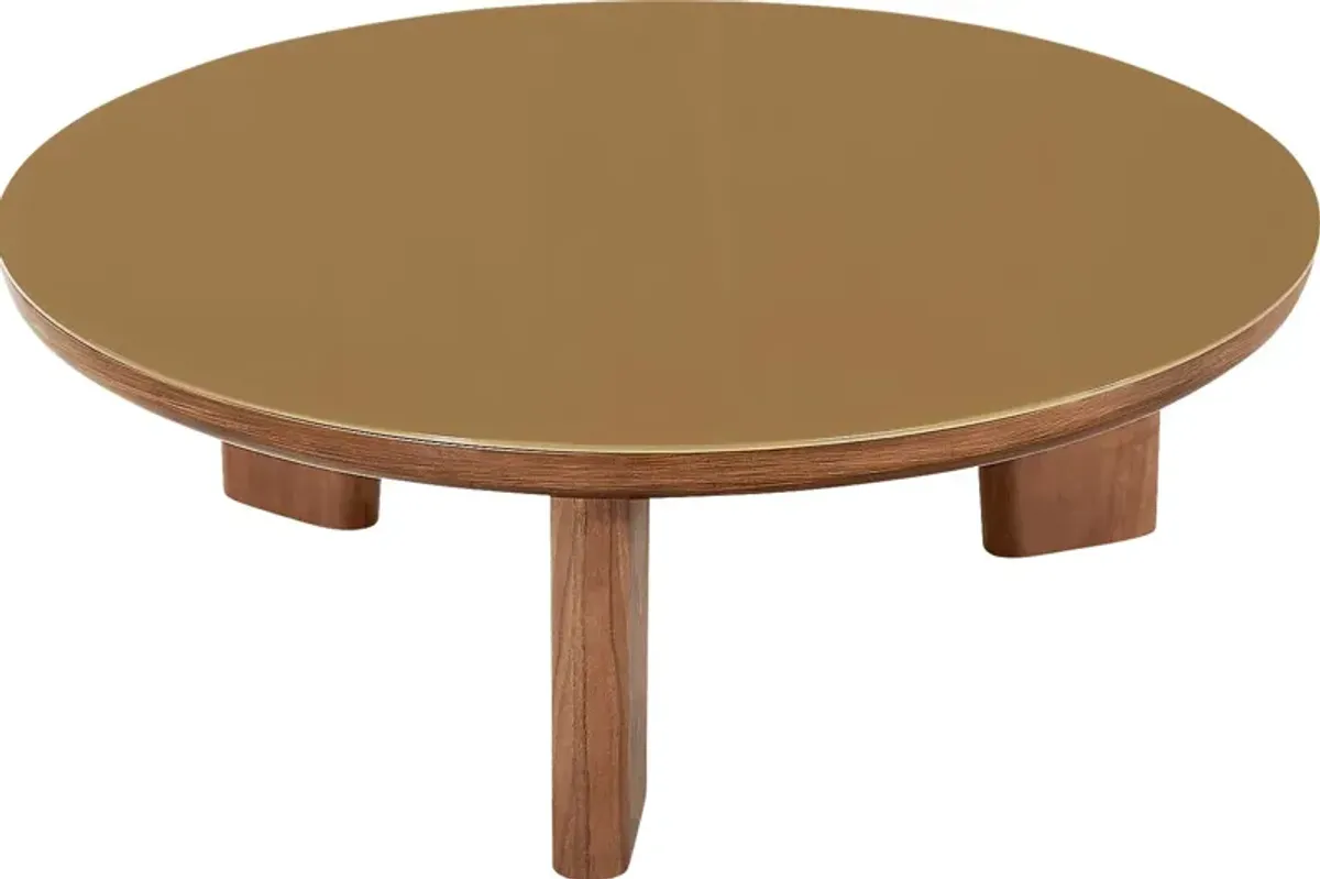 Crystalware Brown Round Cocktail Table