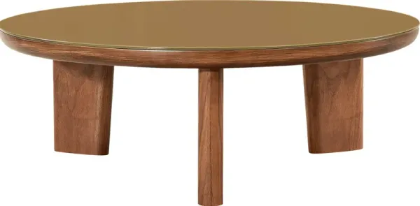 Crystalware Brown Round Cocktail Table