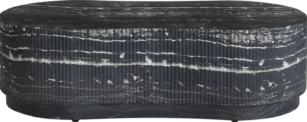 Huntingly Outdoor Black Cocktail Table