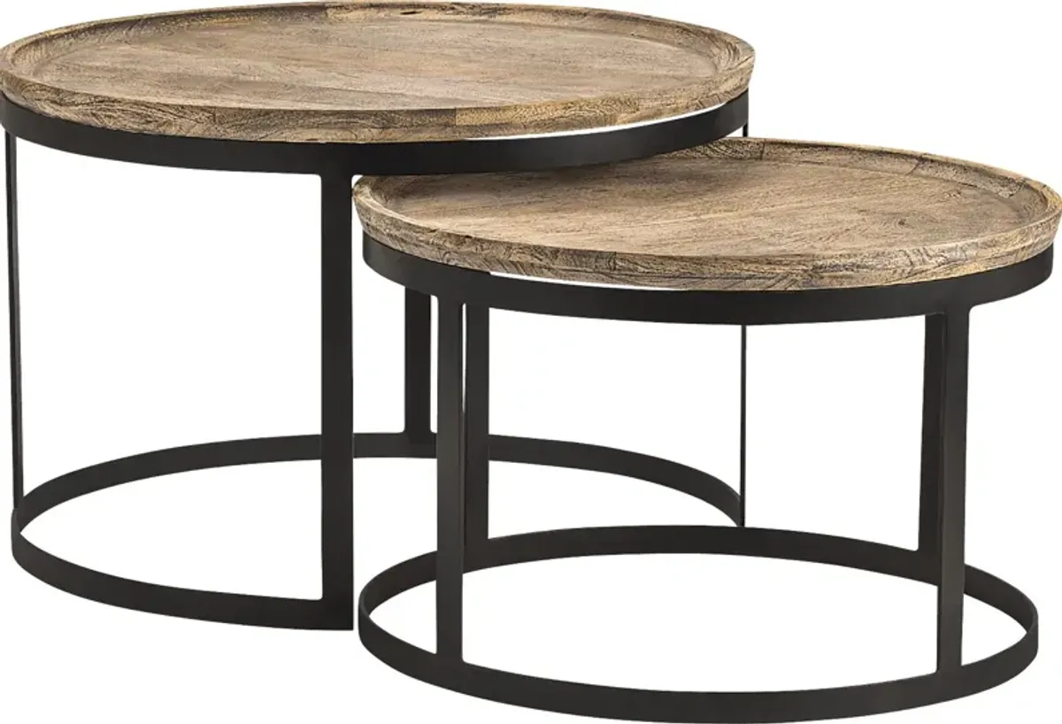 Ramseur Black Cocktail Table, Set of 2