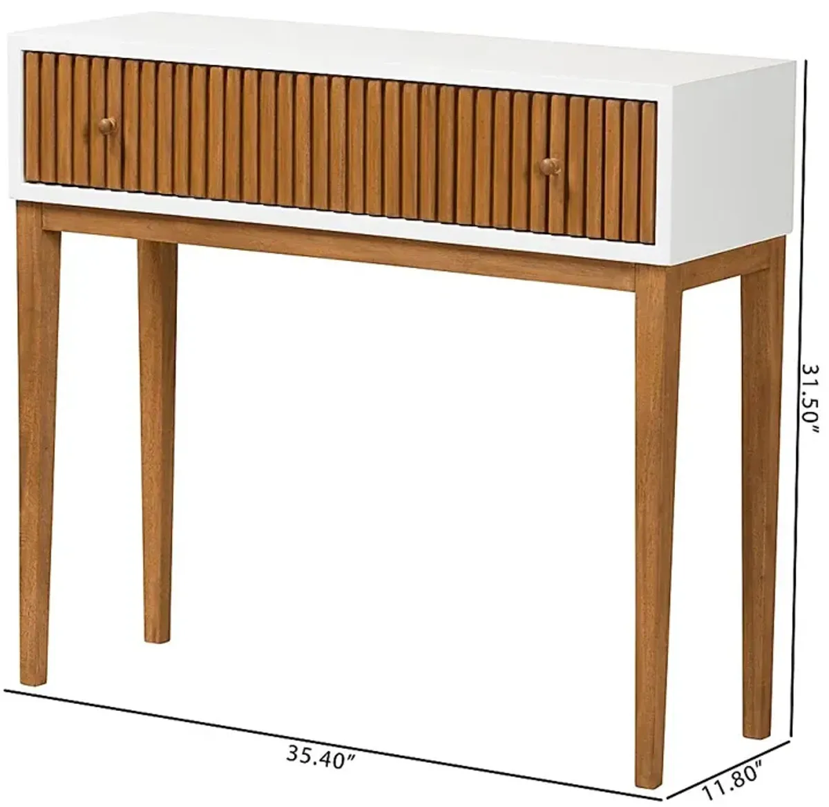 Knittles White Sofa Table