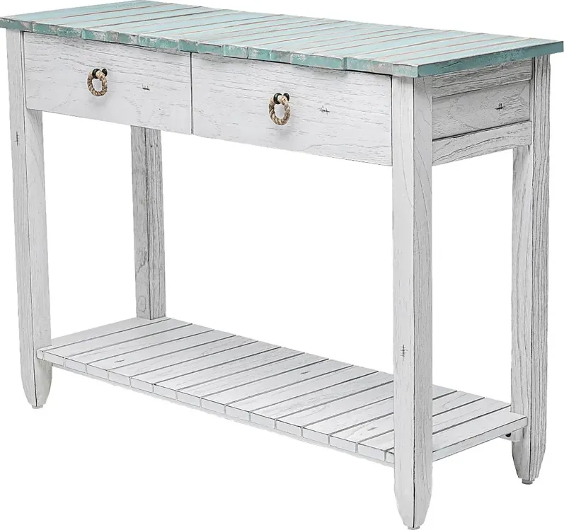 Owoth Blue Console Table