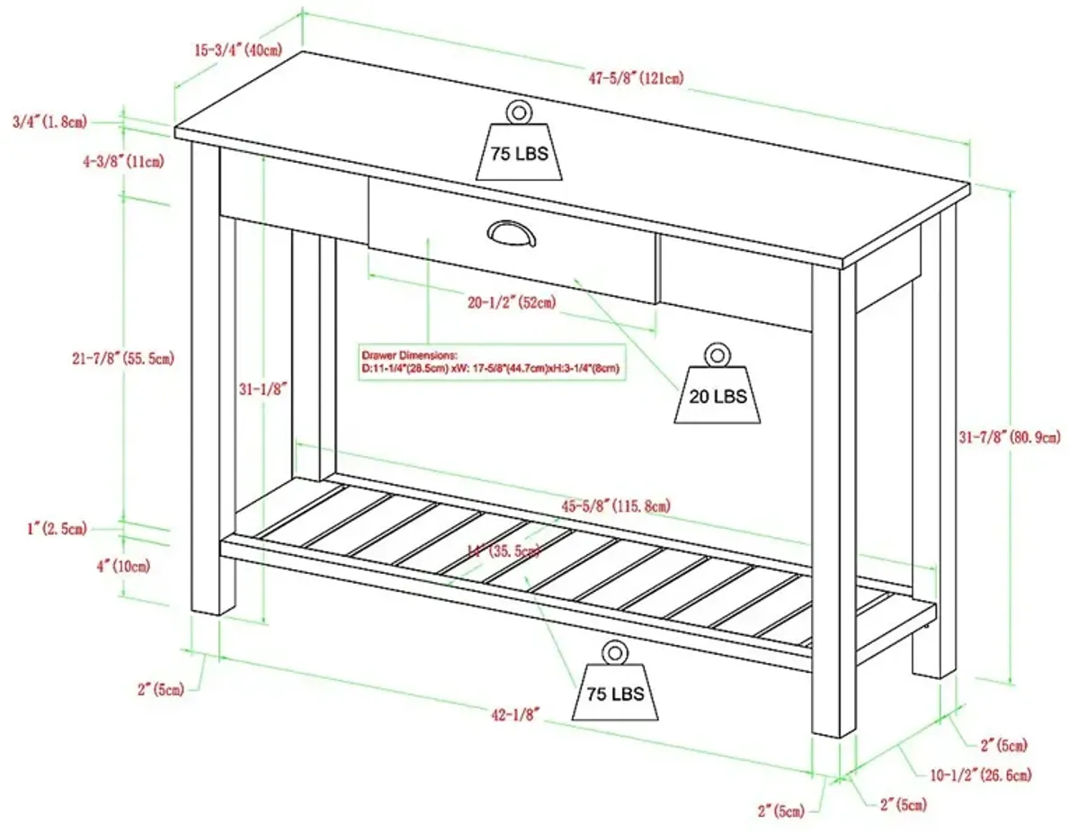 Arlandes Gray Sofa Table